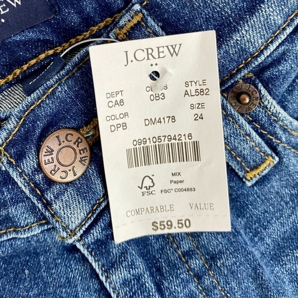 J.Crew High rise Jean raw hem shorts size 24 - Picture 10 of 10